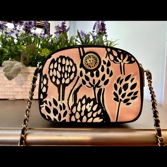 Anne Klein Handbags - Anne Klein pink and black floral shoulder bag